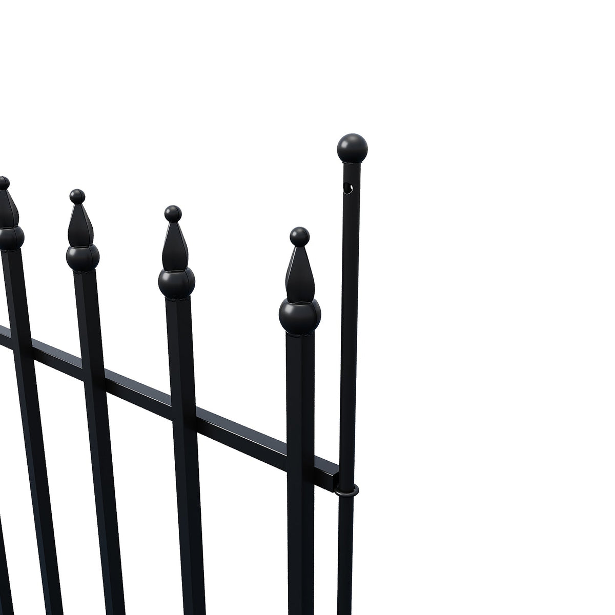 5-Panel Decorative Metal Garden Fence Set