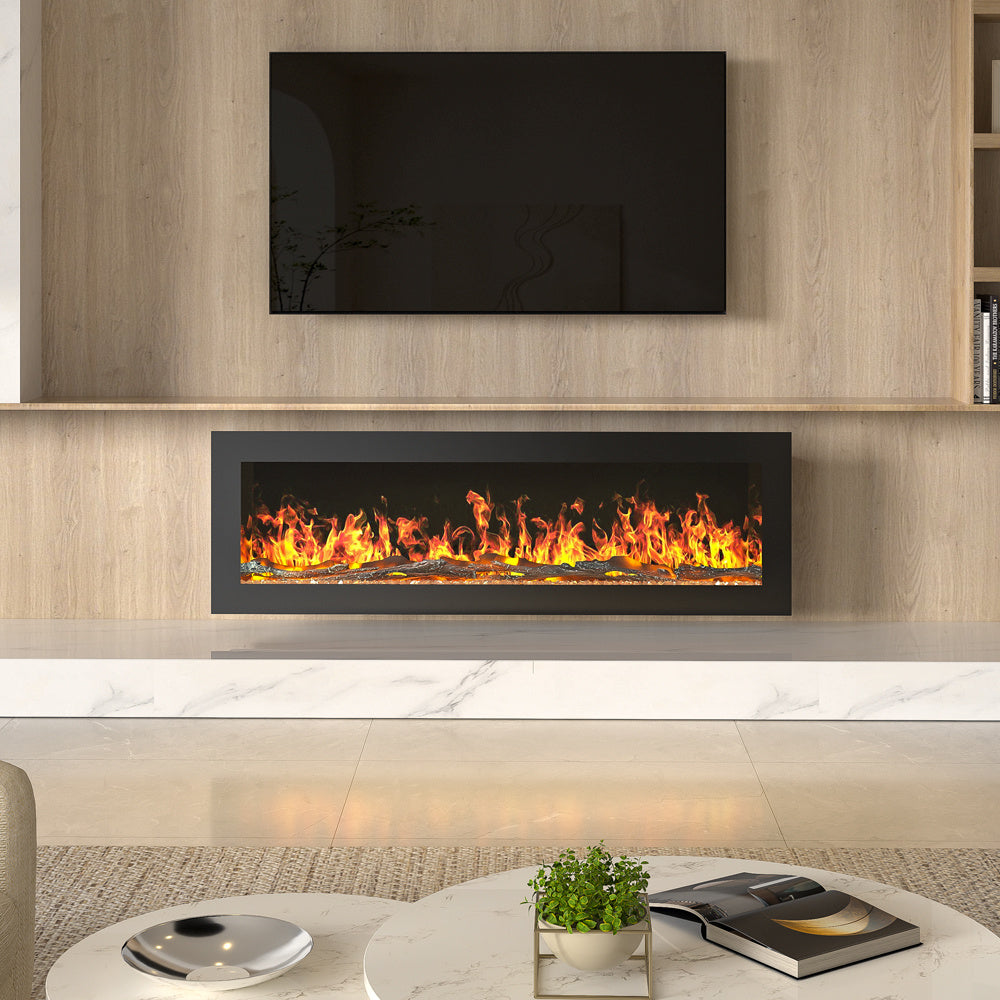 40/50/60 Inch Wall Mounted or Freestanding Electric Fire with 12 Flame Colours
