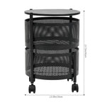 2–5 Tier Kitchen Storage Organiser with Rotating Baskets and Castors
