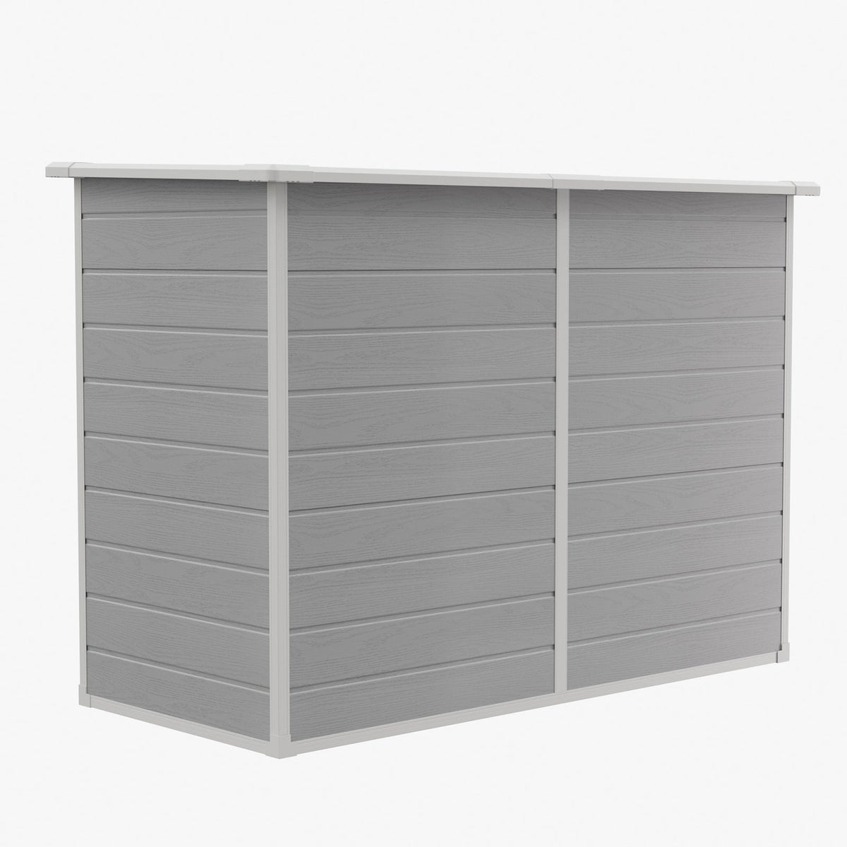 7 x 4 ft Outdoor Plastic Bike Storage Shed with Pent Roof & Double Doors