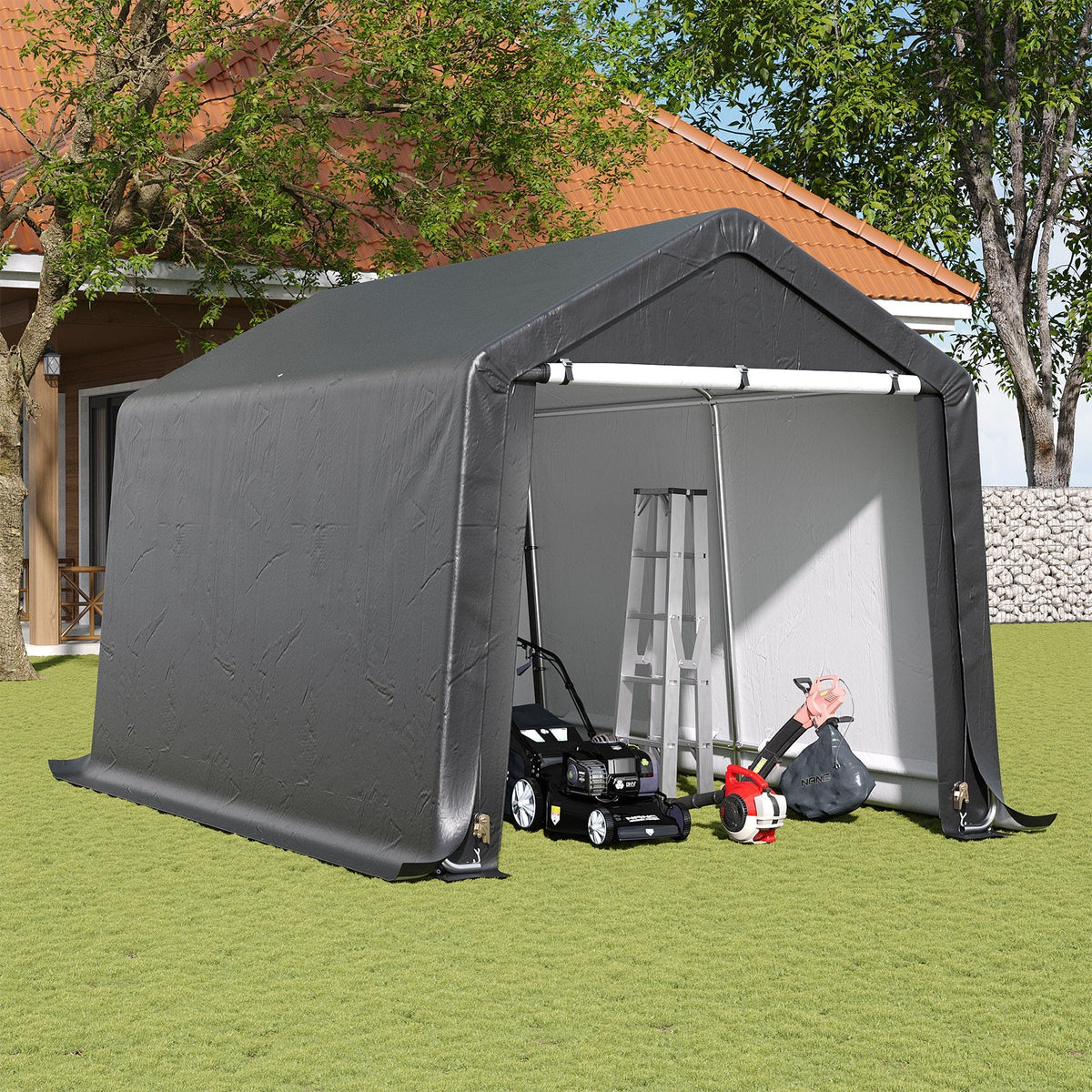 6 x 6 ft Garden Storage Shelter with Galvanised Steel Frame