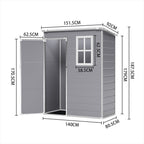 5X3FT Outdoor Plastic Garden Storage Shed
