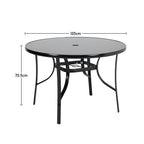 2/4 Pcs Garden Dining Chairs Set with Round Table