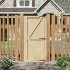 75cm W Arched Wooden Heavy-Duty Garden Gate 180cm H