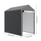 3 x 5 ft Portable Garden Storage Shelter with Roll-Up Door