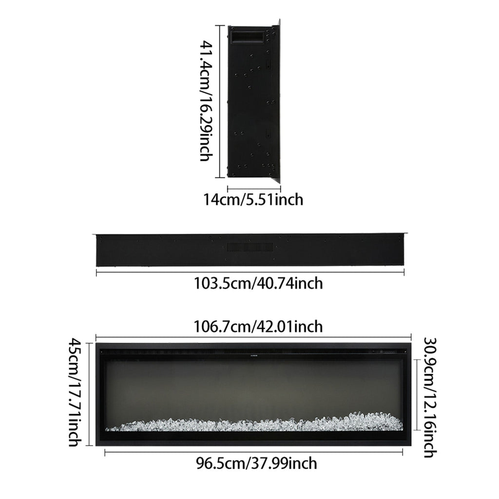 42 Inch Electrical Fireplace with Remote