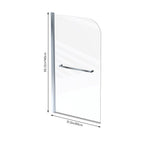 180 Degree Rotation Over Bath Shower Screen With Handle