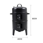 3 in 1 Garden 3-Tier Charcoal Grill with Smoker