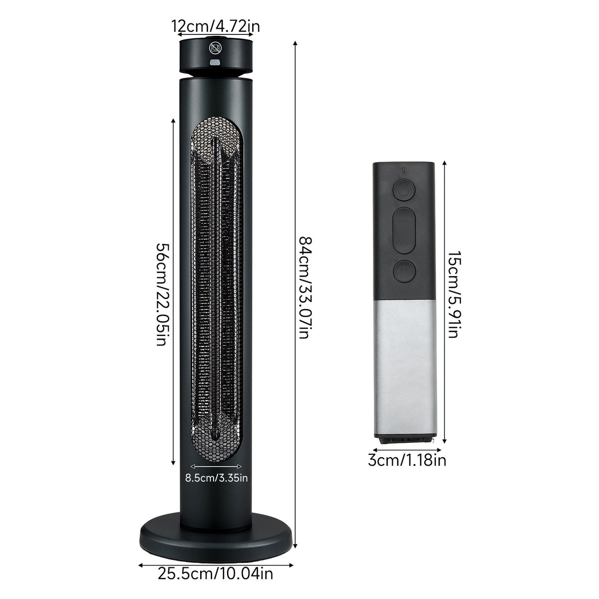 2000W Freestanding Infrared Heater with Remote