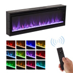 40/50/60-inch Wall Mounted Electric Fireplace with Remote Control