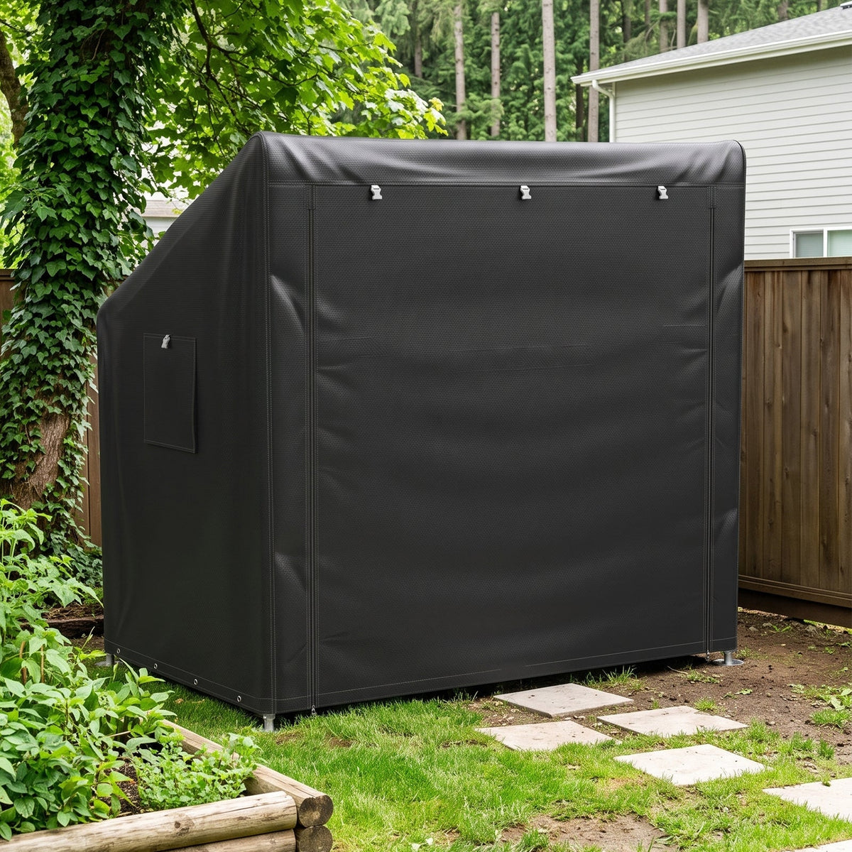 6 x 4 ft Outdoor Garden Storage Shelter Bike Tent with Roll-Up Zipper Door
