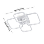 4/6 Heads Contemporary LED Energy-efficient Light-adjusted Semi Flush Ceiling Light