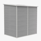 6 x 4 ft Plastic Garden Storage Shed with Pent Roof & Lockable Double Doors