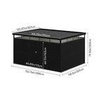 13 x 10 ft Metal Garden Storage Shed with Flat Roof & Padlockable Double Doors