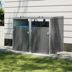 5x4 FT Metal Double Bin Storage Shed