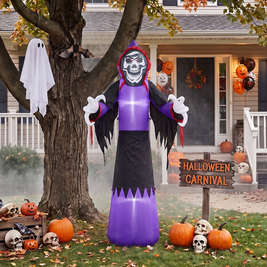 11 FT Halloween Inflatable Grim Reaper Decoration with LED Lights