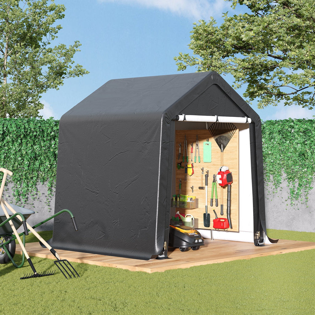 6 x 6 ft Garden Storage Shelter with Galvanised Steel Frame
