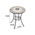 3-Piece Mosaic Garden Dining Set