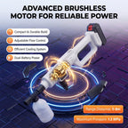 21V Cordless Handheld Pressure Washer Cleaner with 2 Batteries