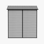 4 x 6 ft Plastic Garden Storage Shed with Apex Roof & Lockable Door