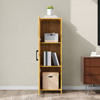 3-Tier Narrow Bookcase Storage Cabinet with Acrylic Door