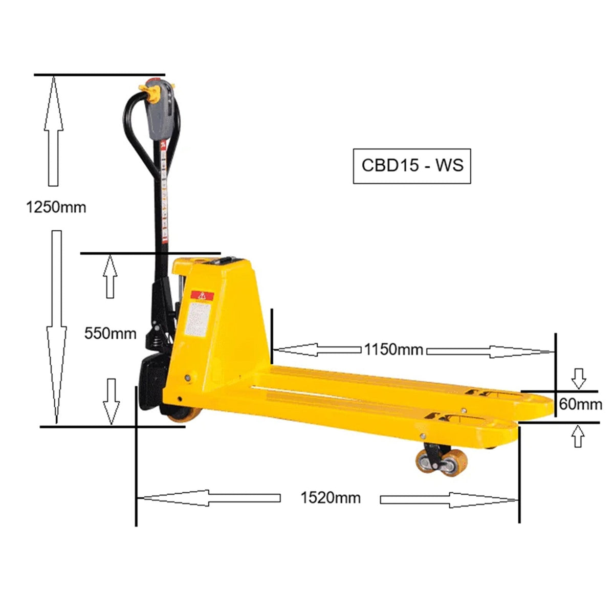 1500kg/2000kg Fully Electric Pallet Truck with Lithium Battery