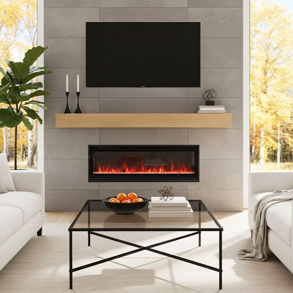 40/50/60-inch Wall Mounted Electric Fireplace with Remote Control