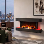 52 Inch Iron Frame Electric Fireplace Suite with WiFi App and Remote Control
