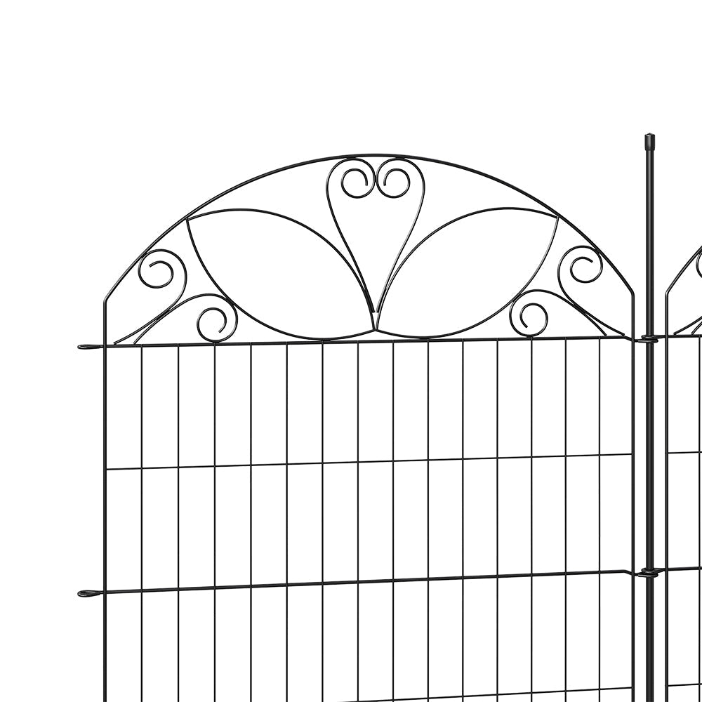 10-Pack Decorative Metal Garden Border Fence Panels