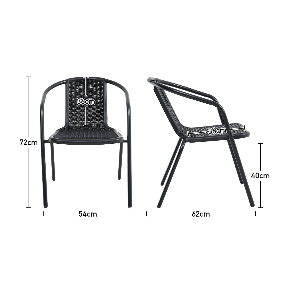 2/4 Pcs Chairs and Outdoor Dining Table
