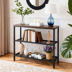 3-Tier Industrial Console Table