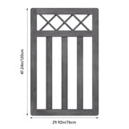 2.5 x 4 ft Outdoor Cross Top Wooden Garden Gate Pedestrian Fence Yard Door
