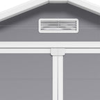6 x 4.4 ft Plastic Garden Storage Shed with Apex Roof & Double Doors