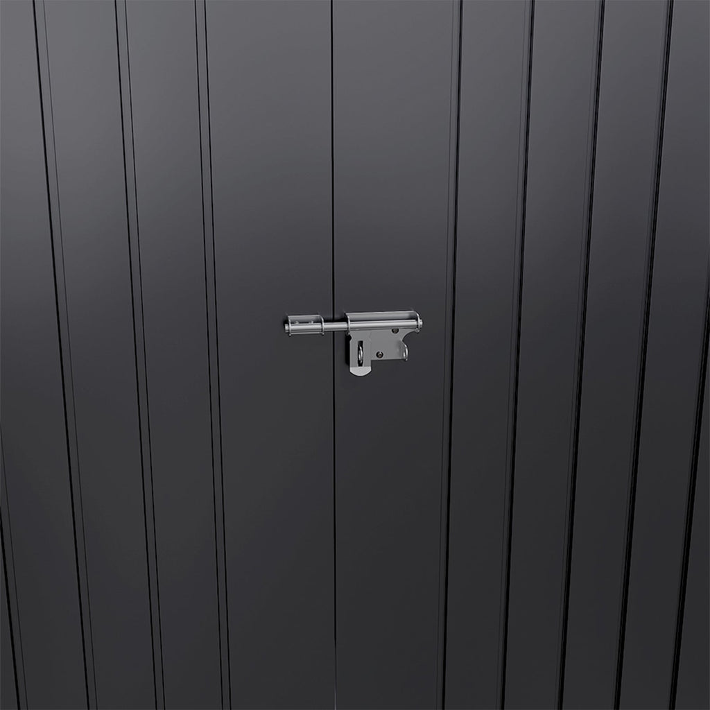8 x 4 ft Metal Garden Storage Shed with Pent Roof & Lockable Double Doors