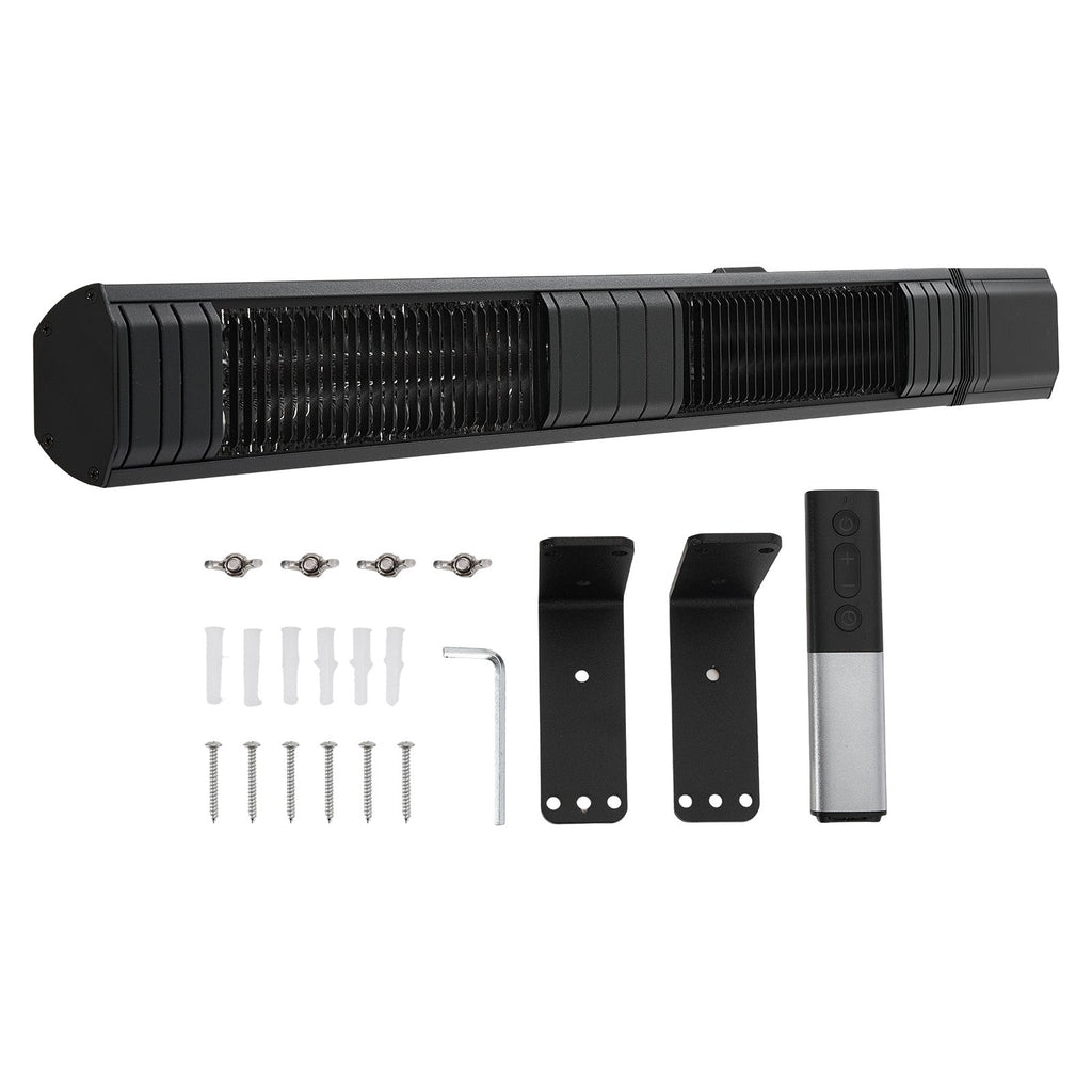 3000W Wall-Mounted Infrared Patio Heater with 9 Temperature Settings & 24H Timer