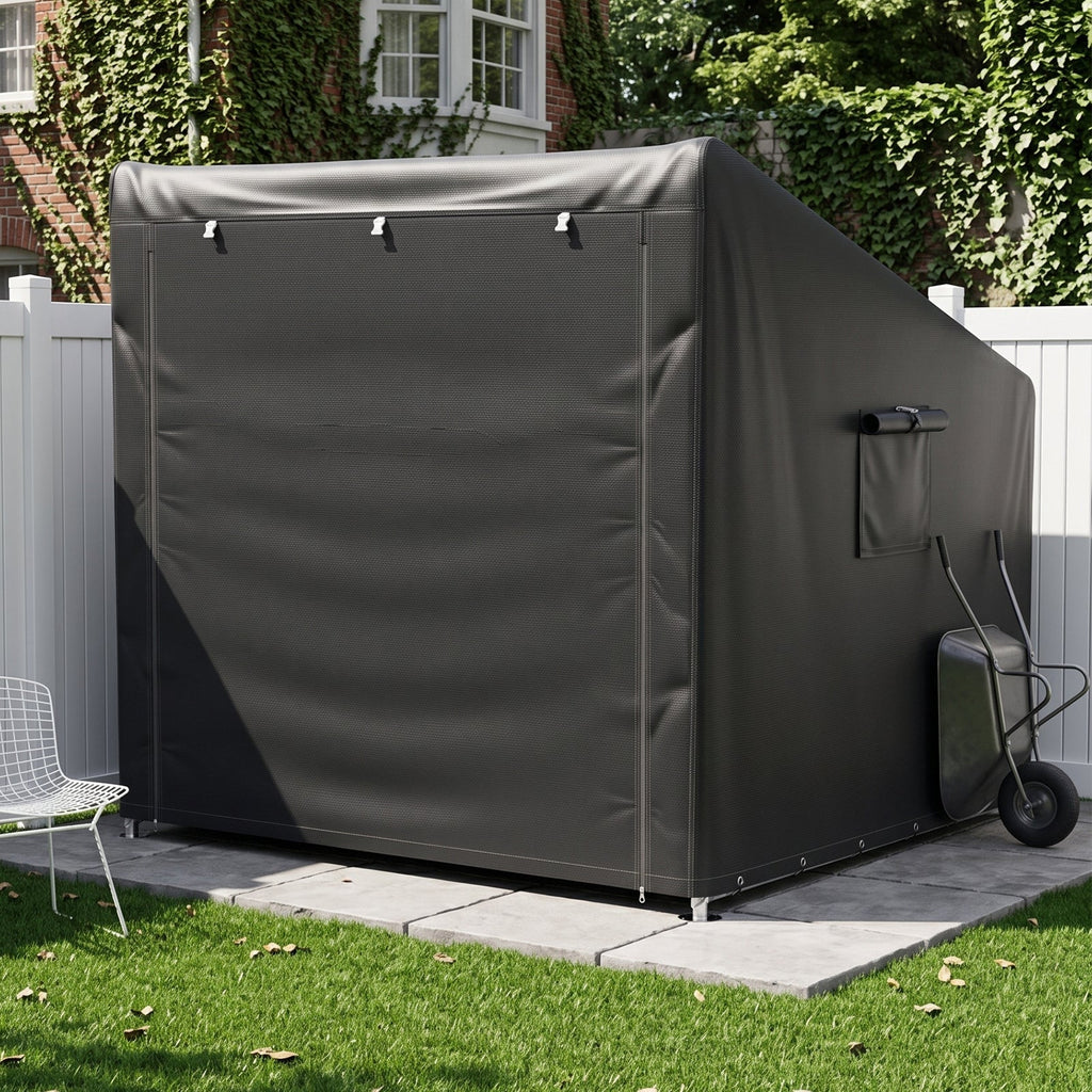 6 x 5 ft Outdoor Garden Storage Shelter Bike Tent with Roll-Up Zipper Door