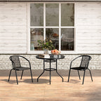 2/4 Pcs Garden Dining Chairs Set with Round Table