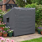6 x 5 ft Outdoor Garden Storage Shelter Bike Tent with Roll-Up Zipper Door