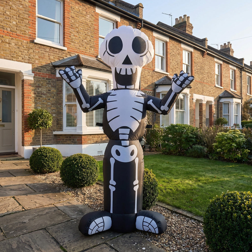 4 FT Halloween Inflatable Skeleton Decoration with LED Lights