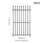 5-Pack Decorative Metal Garden Fence Panels