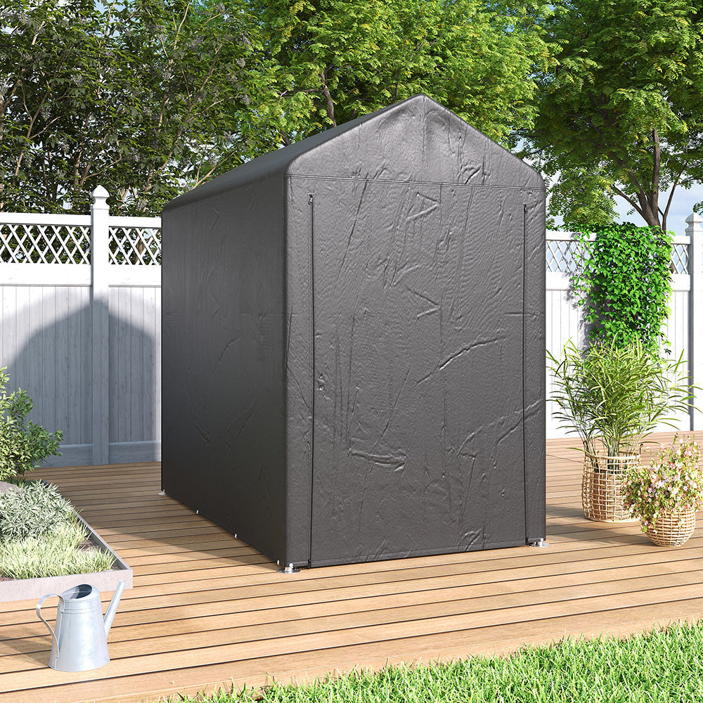 4 x 6 ft Portable Garden Storage Shelter with Roll-Up Door