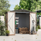 6 x 4 ft Apex Roof Garden Tool Shed With Lockable Doors