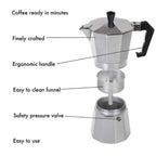 12 Cup Stovetop Espresso Maker Italian Moka Pot