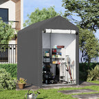 4 x 6 ft Portable Garden Storage Shelter with Roll-Up Door