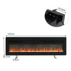 40/50/60/70 Inch Electric Fire with 12 Flame Colours & Remote Control