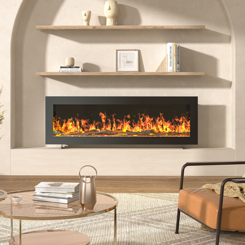 40/50/60 Inch Wall Mounted or Freestanding Electric Fire with 12 Flame Colours