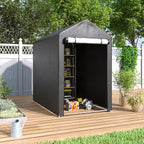 4 x 6 ft Portable Garden Storage Shelter with Roll-Up Door