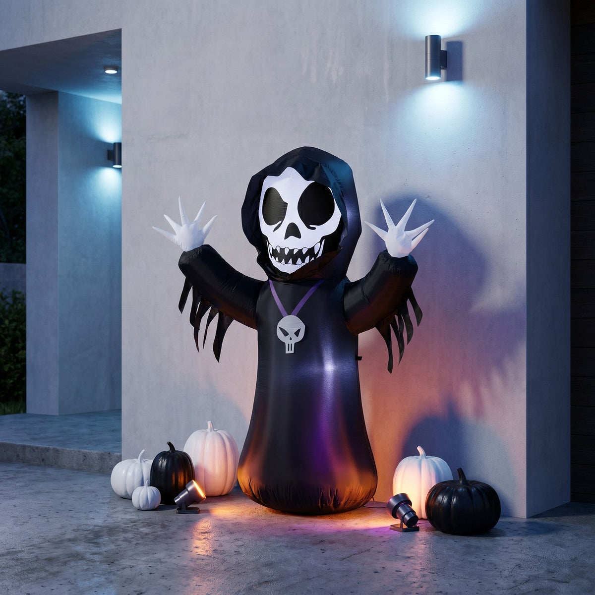 5 FT Halloween Inflatable Grim Reaper Decoration with LED Lights
