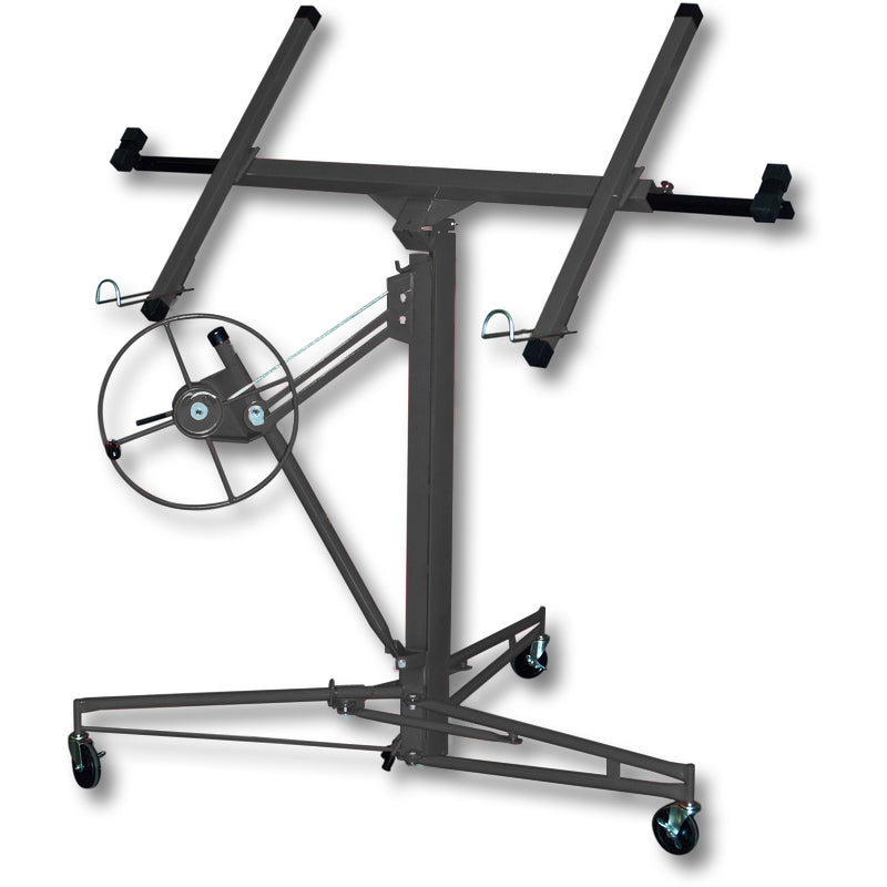 11 Ft Plasterboard Lifter with Rolling Casters Panel Hoist