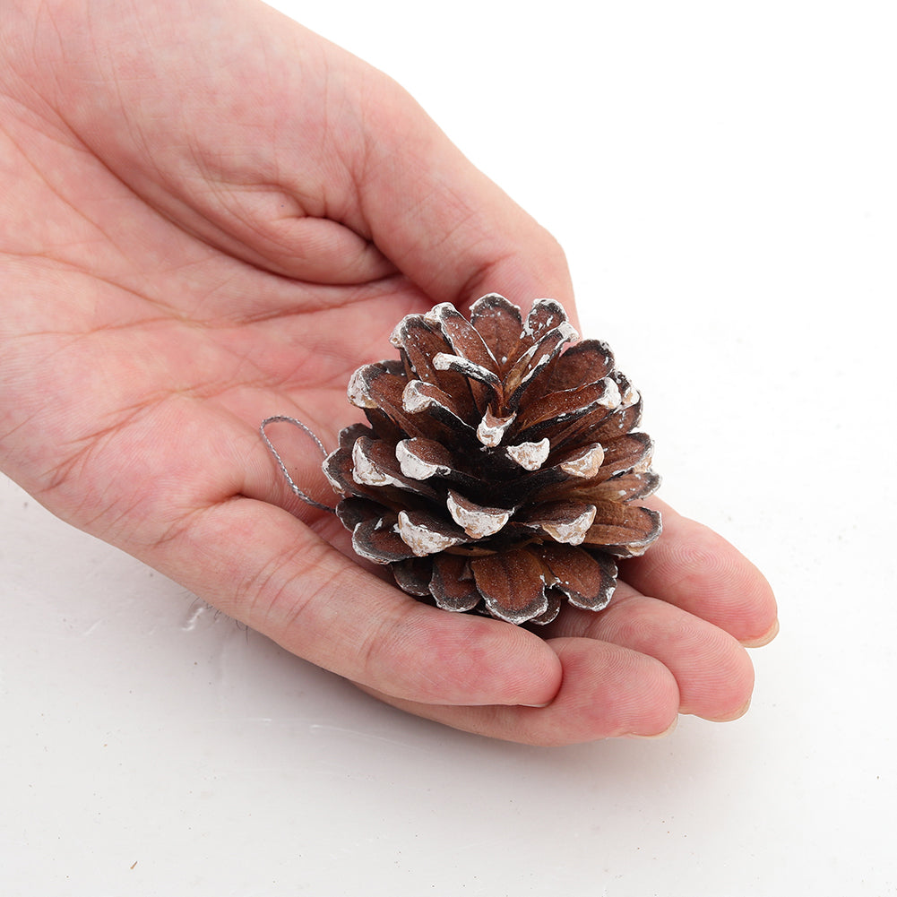 Set of 30 white painted Christmas tree hanging ornaments by Garden Sanctuary, festive holiday decorations for Christmas.